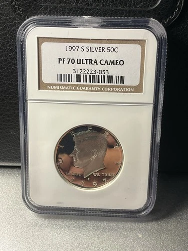 1997 S Silver 50c Coin NGC PF 70 Ultra Cameo Kennedt Half Dollar