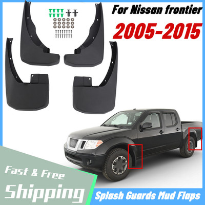 4Pcs Splash Guards Mud Flaps for Nissan Frontier 2005-2015 Pickup
