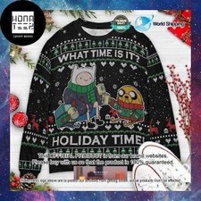Adventure Time Holiday Time Finn Jake 2023 Ugly Sweater Tee