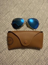 Ray-Ban Aviator Sunglasses Gold Frame & Leather Case READ DESCRIPTION
