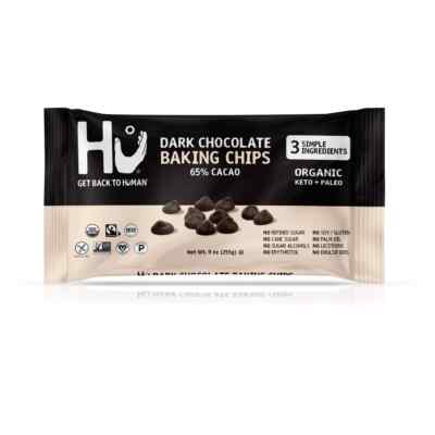 Hu Organic Dark Chocolate Baking Chips 65% Cacao With Only 3 Simple Ingredients