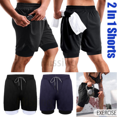 Mens in Shorts Running Shorts Quick Dry Athletic Workout with