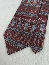 Stafford Executive 100% Silk Tie Geometric Floral Made in USA 4"W x 61"L