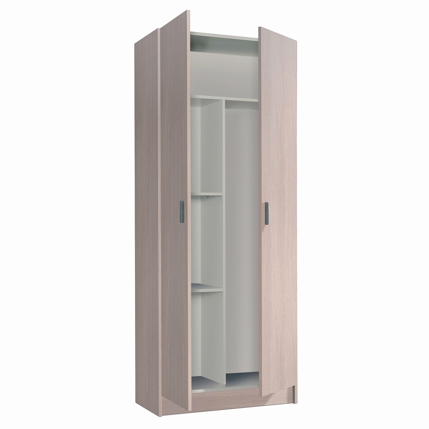 Armario auxiliar de dos puertas 73x182 cm color roble armario multiusos