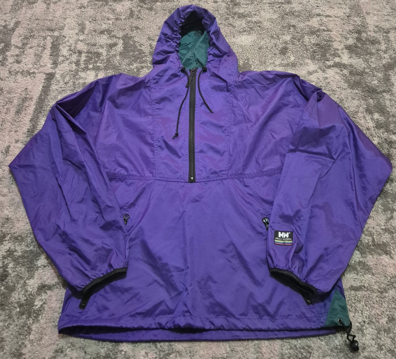 Vintage 90s Helly Hansen Purple Windbreaker Jacket Mens Ski Size XS