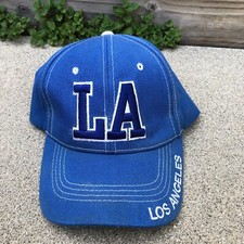 VINTAGE LA Los Angeles Tourist Hat Men's Blue Baseball Embroidered Cap One Size