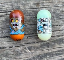 MIGHTY BEANZ VINTAGE MOOSE PRODUCTS 2 PCS 129 MUMMY AND 61 WEREWOLF BEAN TOYS