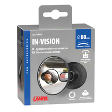 Specchietto Specchio Retrovisore Convesso Interno Auto Rotondo con ventosa 80 mm