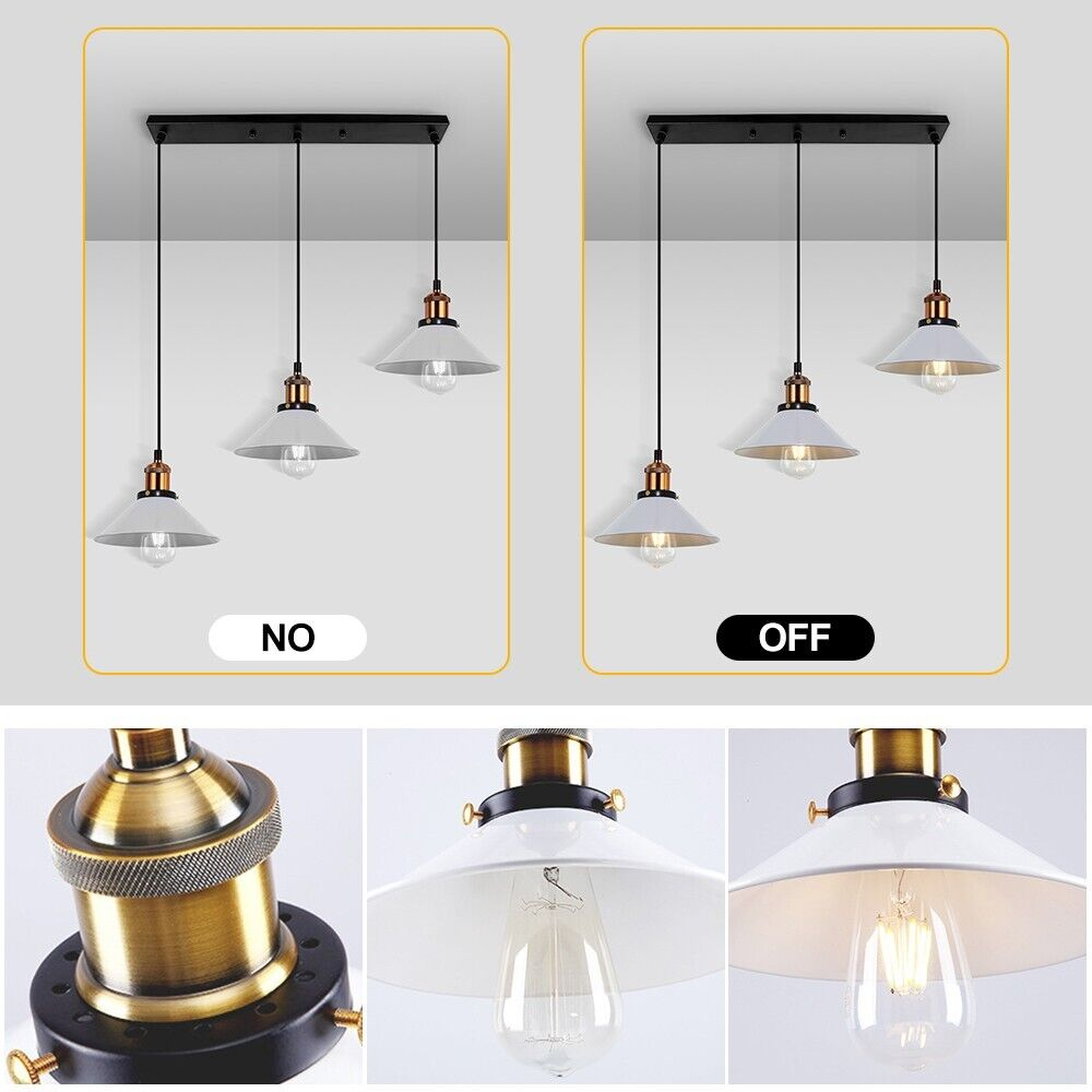 Modern Vintage Industrial Pendant Light Hanging Retro Lamp LED Ceiling