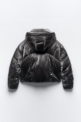 ジャケット・アウター MERTRA Camo Puffer XS mertra Men's ZARA Sz Small Gray & Black Splatter Print Puffer