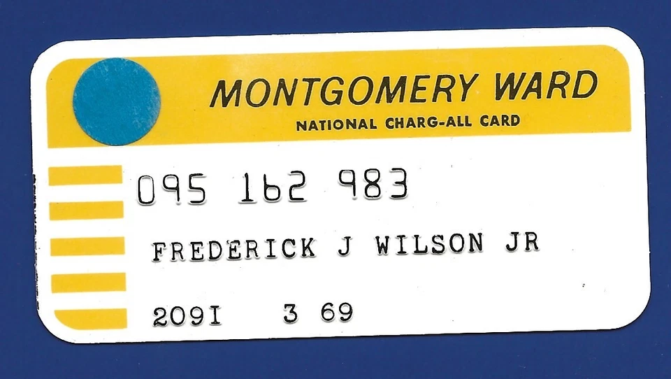 c. 1969 MONTGOMERY WARD Charga-All Card & Original Sleeve - Department Store - Image 3 of 4