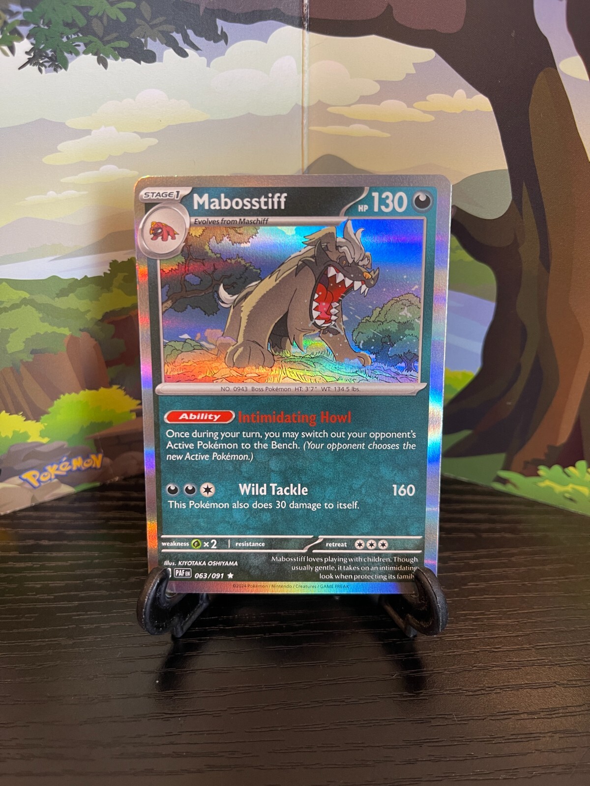 Mabosstiff 063/091 - Paldean Fates - Holo Rare - Pokemon Card TCG - LP
