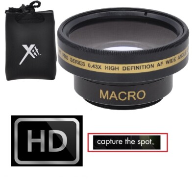 Wide Angle 0.43x HD with Macro Lens For Sony HDR-CX115e HDR-CX116e