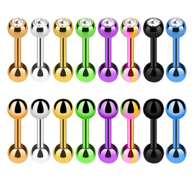 Tragus Ohr Piercing Helix Daith Cartilage Hantel Edelstahl IP Stecker Kristall