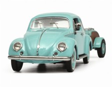 1/43 for Schuco FOR For  For Beetle For Ovali with Trailer Westfalia Turquoise