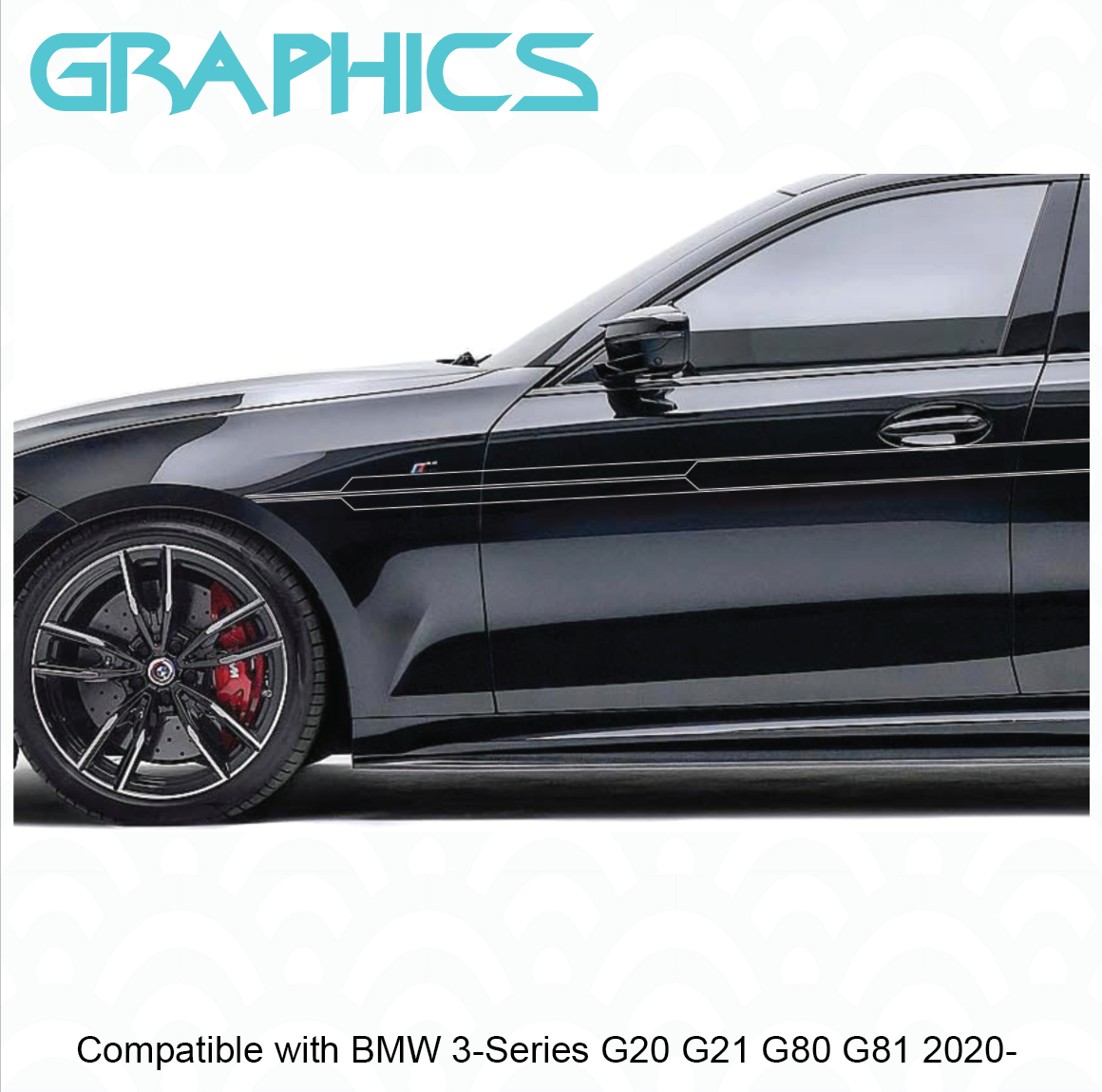 BMW E36 ALPINA Style Zierstreifen - Seitenstreifen Side Stripes EUR 88,00 - DE