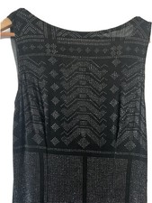 Cache Maxi Dress Gown Black size Medium sleeveless sparkles backless USA made