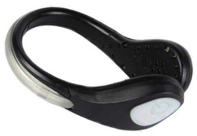 Night Runner LED Glow Shoe Clips set of 2 bright white 