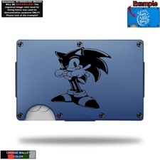 Sonic the Hedgehog Laser Engraved Onto An Metal Wallet