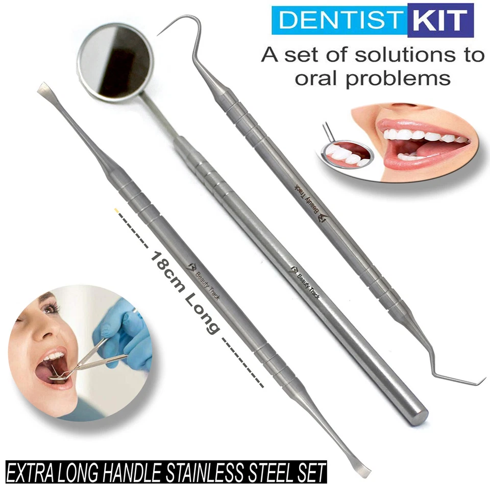 BEAUTYTRACK Kit de herramientas de limpieza dental raspador dental removedor de hilo dental