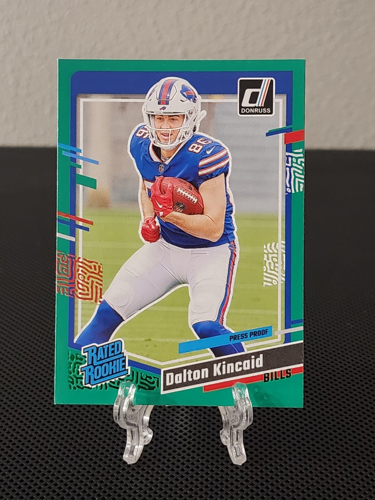 Dalton Kincaid 2023 Donruss Rated Rookie Green Press Proof RC #308 - Bills