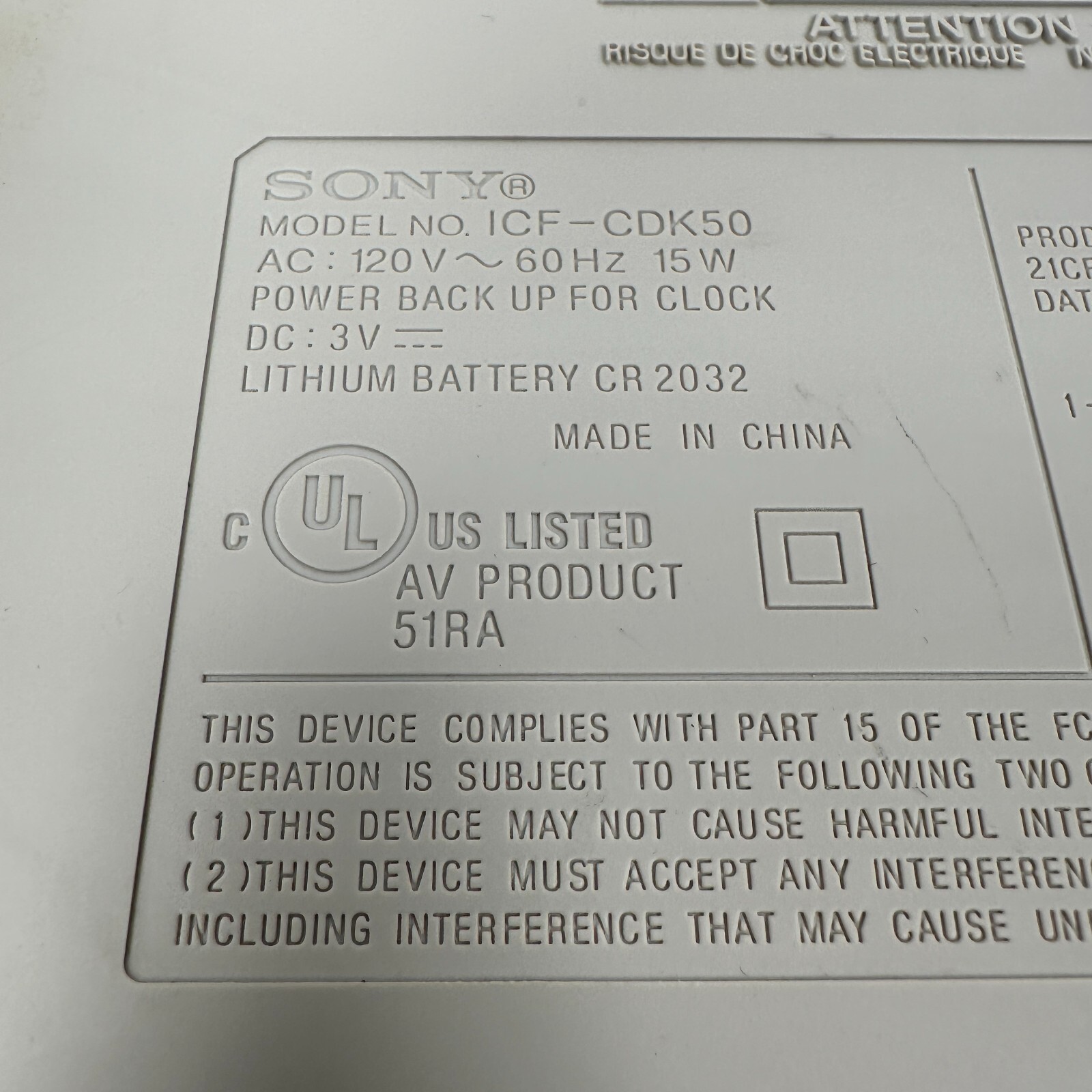 Sony ICFCDK50 Under Kitchen Clock Radio CD Player with Remote Silver eBay