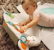 Bright Starts Tummy Time Prop  Play Baby Activity Mat for Infants, Bear Unisex
