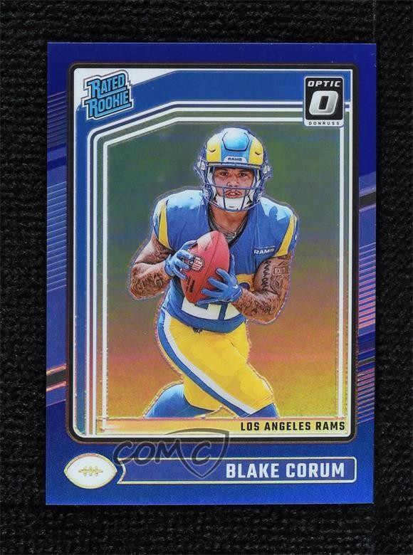 2024 Panini Donruss Optic Rated Blue Prizm /199 Blake Corum #208 Rookie RC 1ha9
