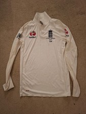 England Players Match Worn Ashes Shirt 2017 Player Number 156 Long Sleeve Test