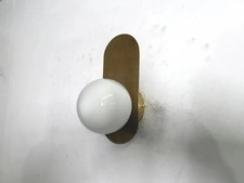 Mid Century Modern Brass Glass Globe Pendant Light Wall Sconce Handmade Stilnovo