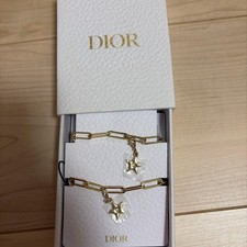 Christian Dior Gold Star Logo Strap Key Chain Charm Special Edition New
