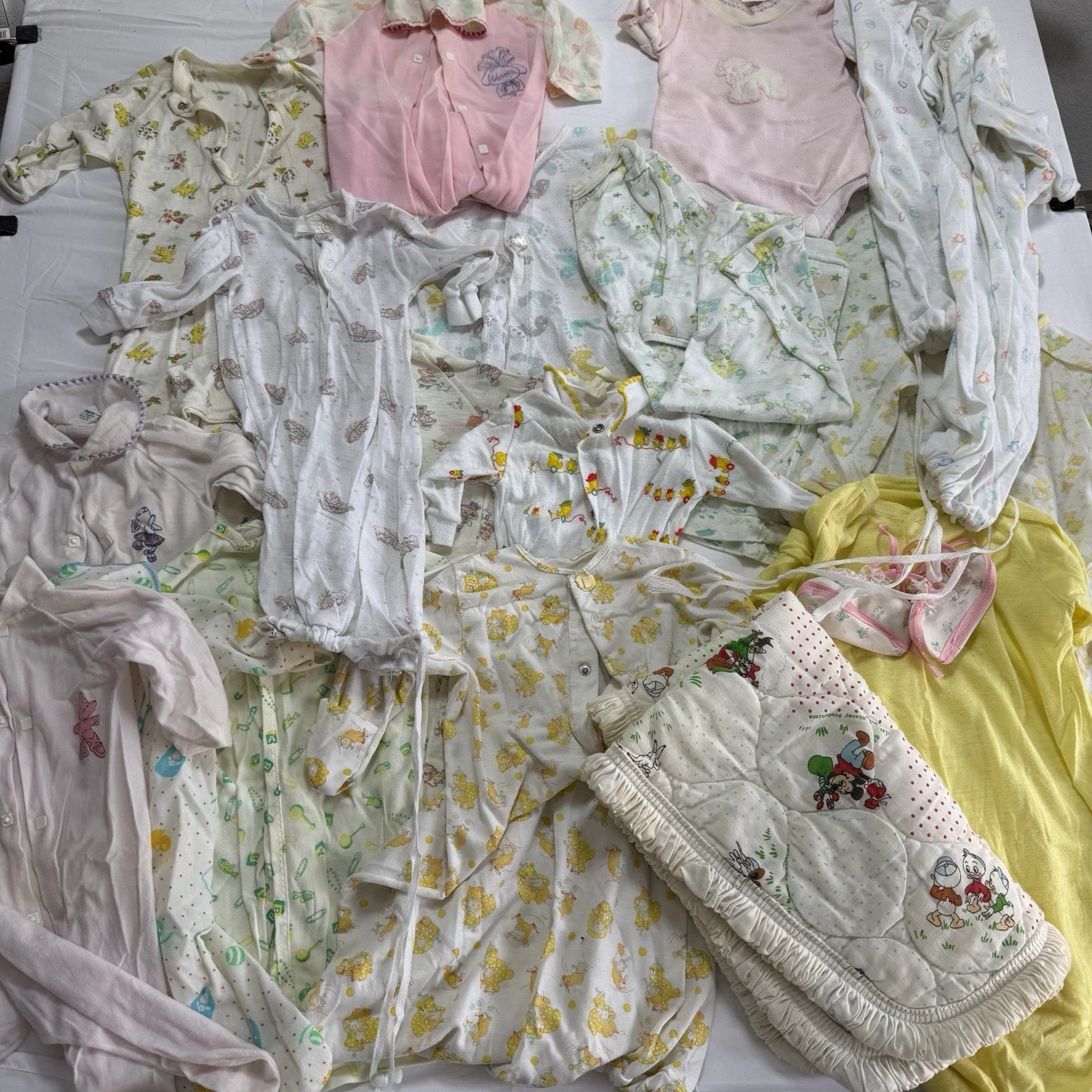 Vintage Baby Clothes 20 Piece Lot Girl Mixed Sizes And Brands