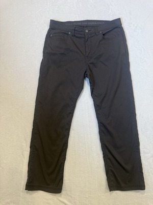 prAna Brion Hiking Pants Mens 36x29 Slim Fit Straight Leg Gray Stretch Nylon