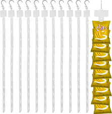 12 Pack Station Hanging Merchandise Strips with S Hooks, 12 Stations Plastic Dis 1.34 per strip