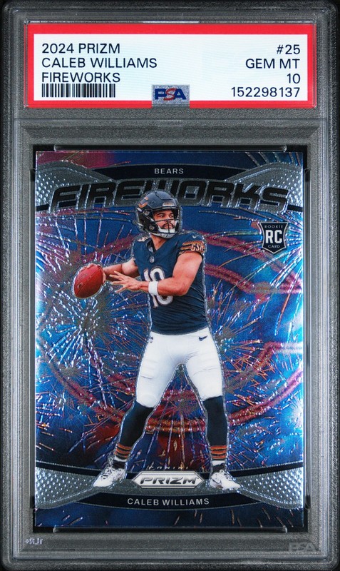 2024 PANINI PRIZM FIREWORKS #25 CALEB WILLIAMS PSA 10