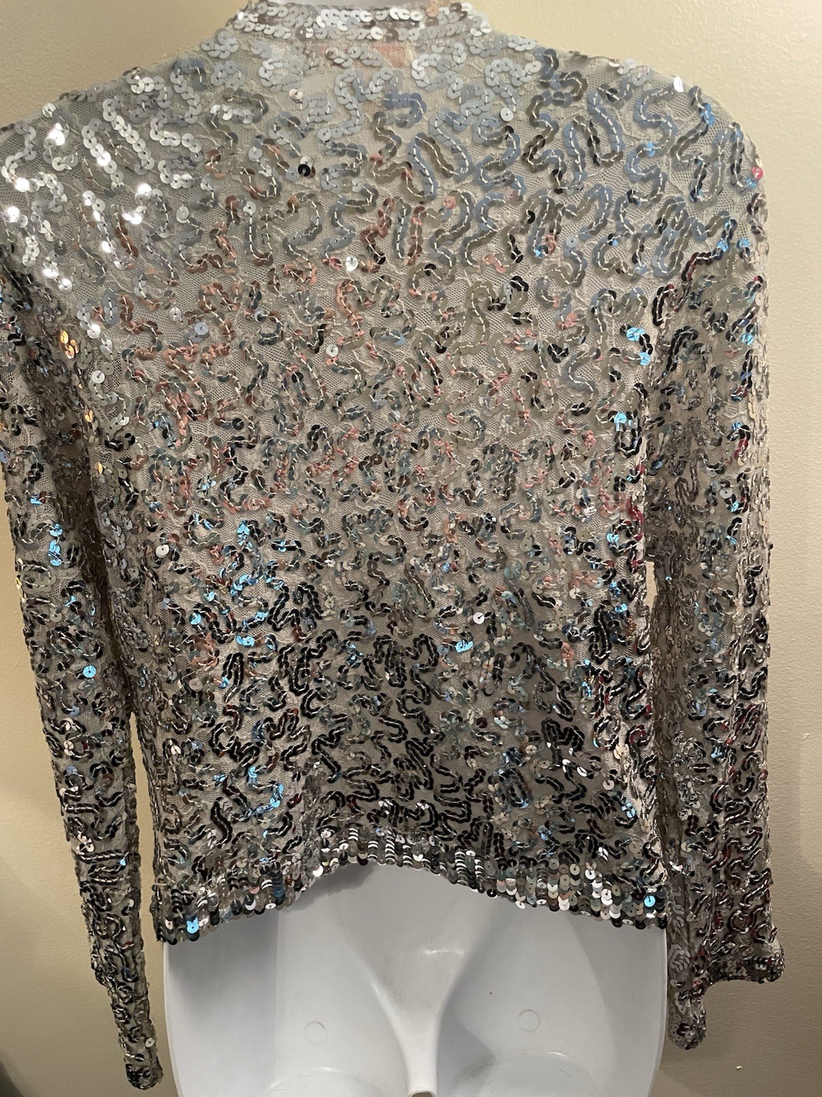 Gold Hawk Sequin Silver Jacket With Hook. Used. S… - image 2