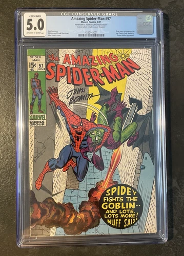 AMAZING SPIDER-MAN #97 “JOHN ROMITA Signed” Controversial Drug Issue Marvel 1971