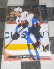 Travis Hamonic Signed Hockey Card Ottawa Senators 