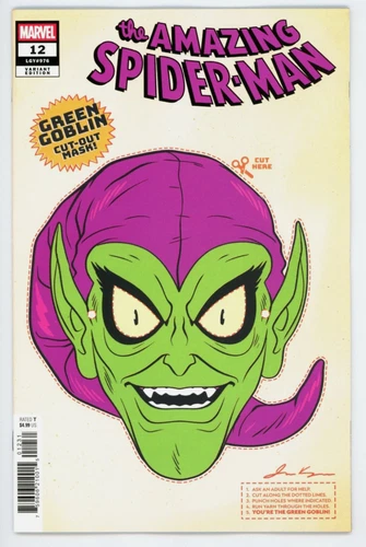 AMAZING SPIDER-MAN #12 MARVEL COMICS 2025 RETRO MASK GREEN GOBLIN VARIANT NM