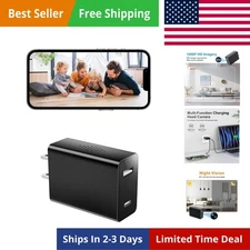 Wireless Smart Charger Camera - Mini HD 1080P WiFi Camera with Night Vision - D