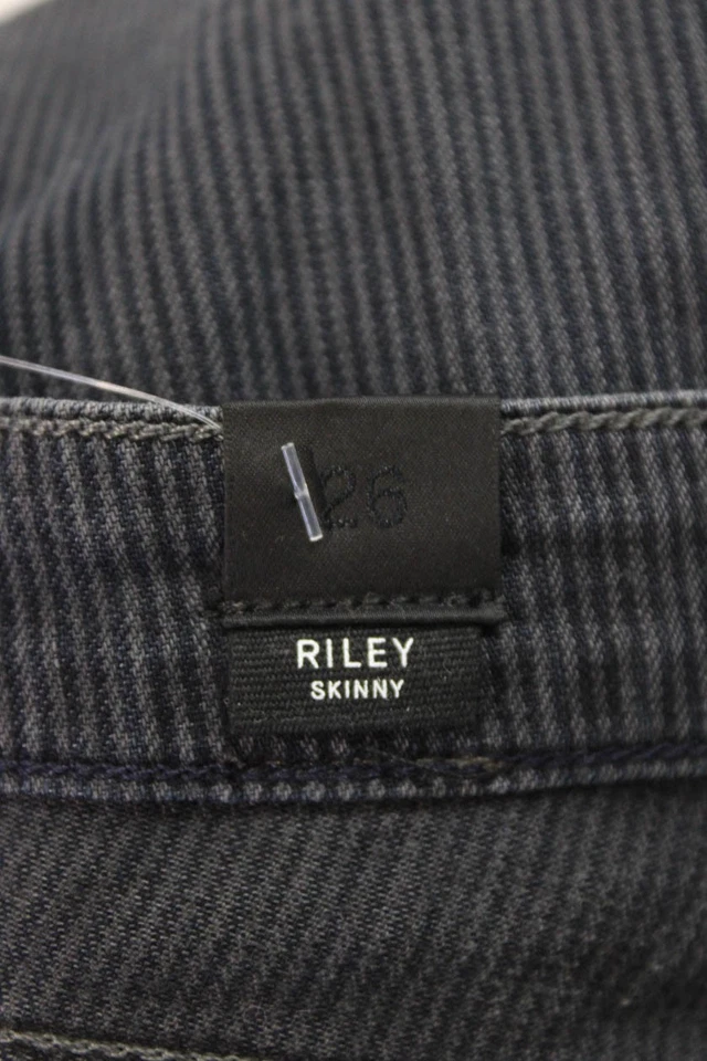 Vince Womens Cotton Zip Button Stripped Skinny Jeans Gray Size EUR 26 - Image 4 of 4