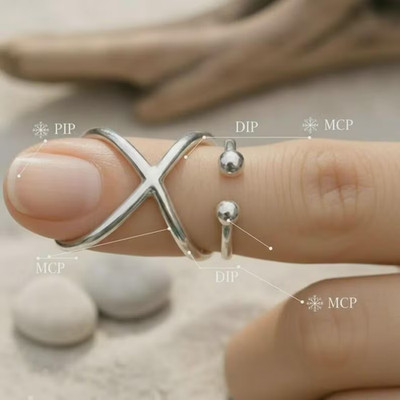 Top Finger Arthritis splint Ring, Both joint Adjustable Handmade Ring All Size