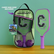 LED Pickleball Paddle Set Fiberglass Glow Paddle with 2 Light Up Balls