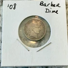 1908 Barber Dime 90% Silver Liberty Head Free Shipping