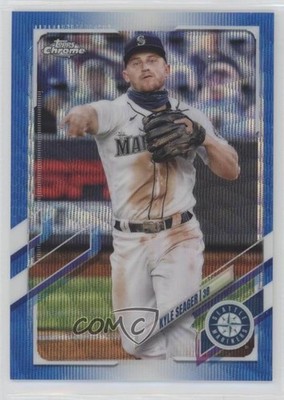 2021 Topps Chrome Blue Wave Refractor /75 Kyle Seager #113 1mo1