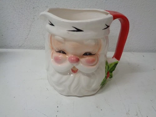 Rare Vintage Santa Pitcher Josef Originals 6”
