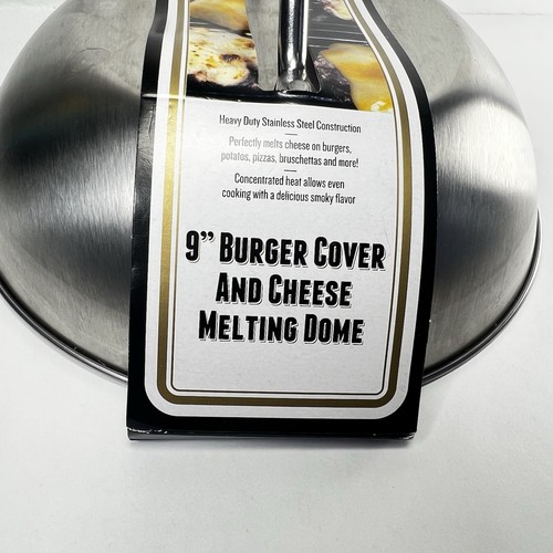 Jim Beam JB0181 9" Burger Cover and Cheese Melting Dome, Silver New - Picture 3 of 7