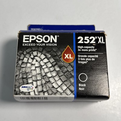 Oem Epson T252xl120 Black 252 XL Ink Cartridge 01/2027 Brand New Sealed