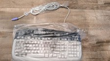 Microsoft Multimedia Keyboard 1.0A PC / PS2 KB-0168 Blue New Open Box