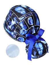 Scrub Caps Women Satin Lined Ponytail With Buttons And Sweatband Nurse Hat
